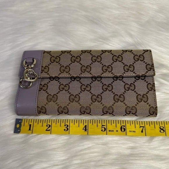 GUCCI gg horsebit canvass long wallet in lavender - Picture 15 of 15